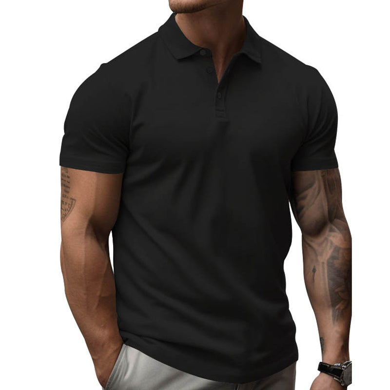 Men's Classic Fit Short Sleeve Polo Shirt in Solid Colors 12345678