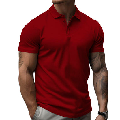 Men's Classic Fit Short Sleeve Polo Shirt in Solid Colors 12345678