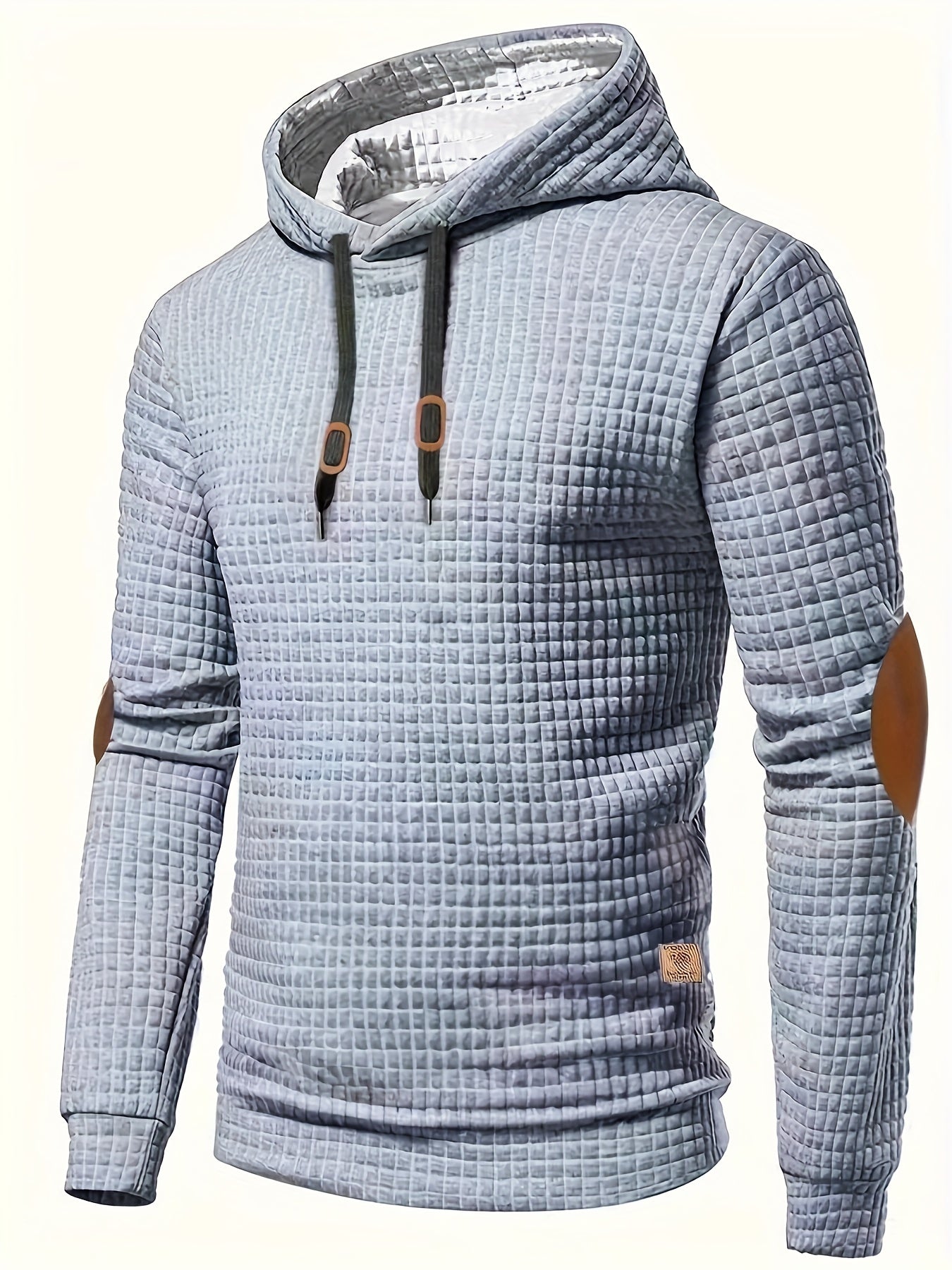 Men's Textured Waffle Hoodie - YZ8M3N5