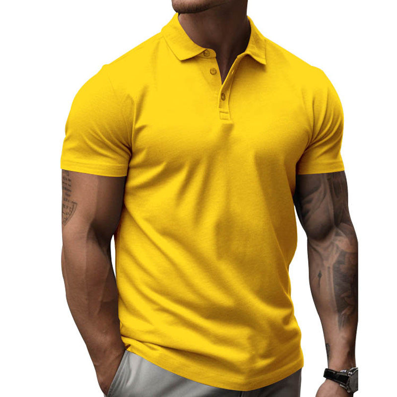 Men's Classic Fit Short Sleeve Polo Shirt in Solid Colors 12345678