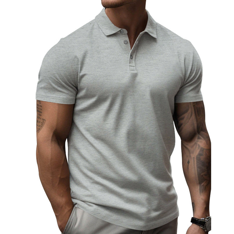 Men's Classic Fit Short Sleeve Polo Shirt in Solid Colors 12345678