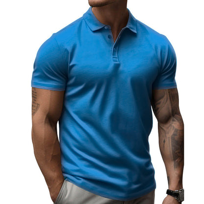 Men's Classic Fit Short Sleeve Polo Shirt in Solid Colors 12345678