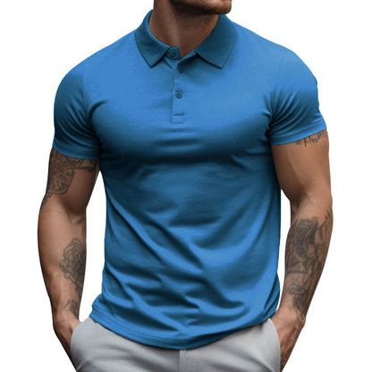 Men's Classic Fit Short Sleeve Polo Shirt in Solid Colors 12345678