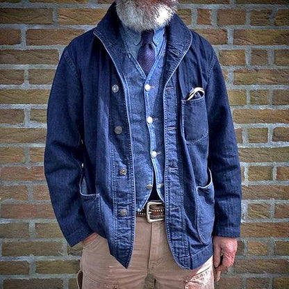 Lightweight Denim Jacket Featuring Various Pockets 3J8K2L5M1