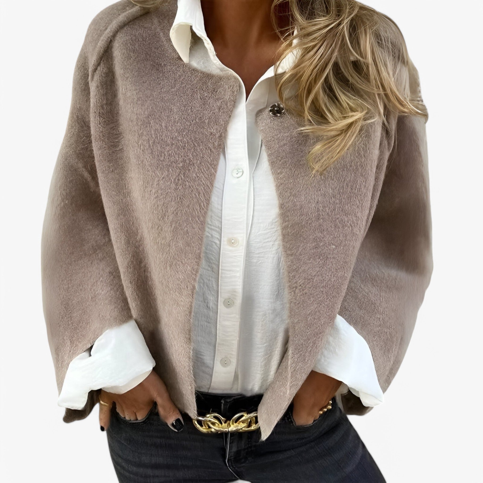Women’s Wool Blend Short Jacket for Winter