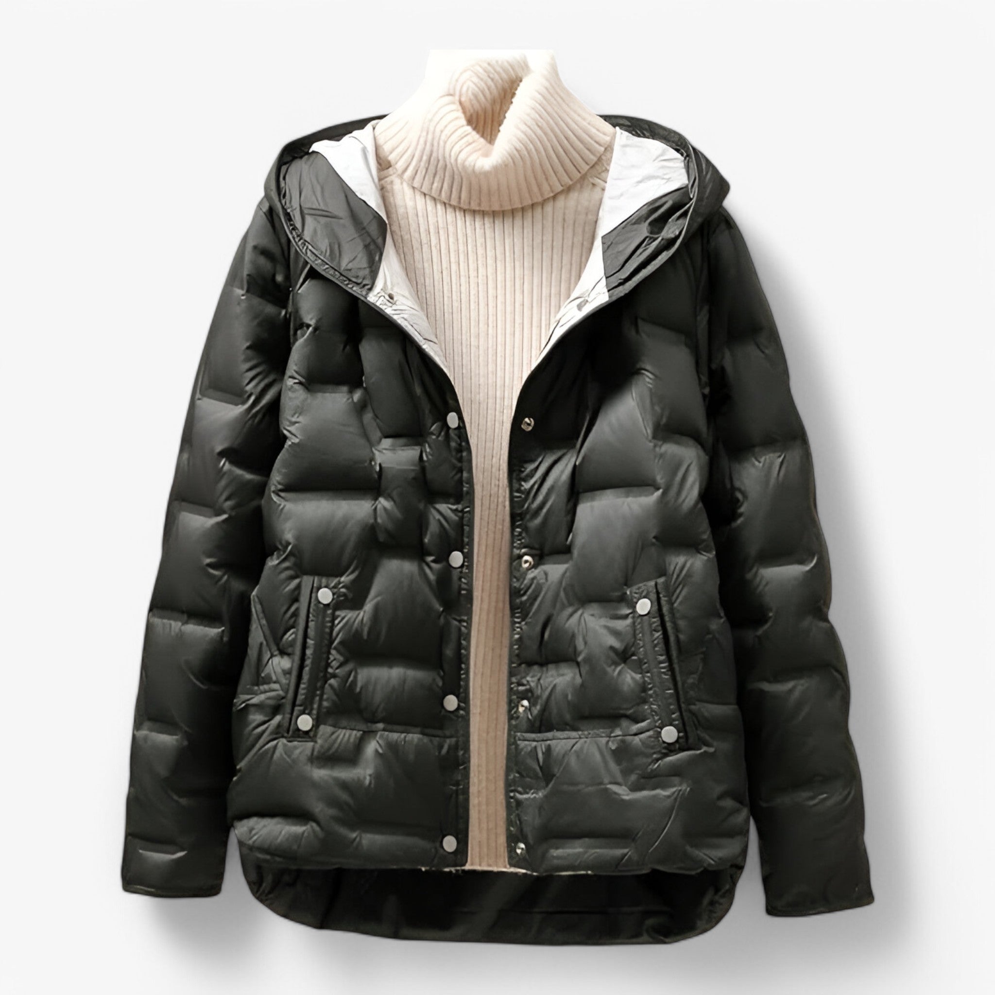 Women’s Down Puffer Jacket with Hood for Winter