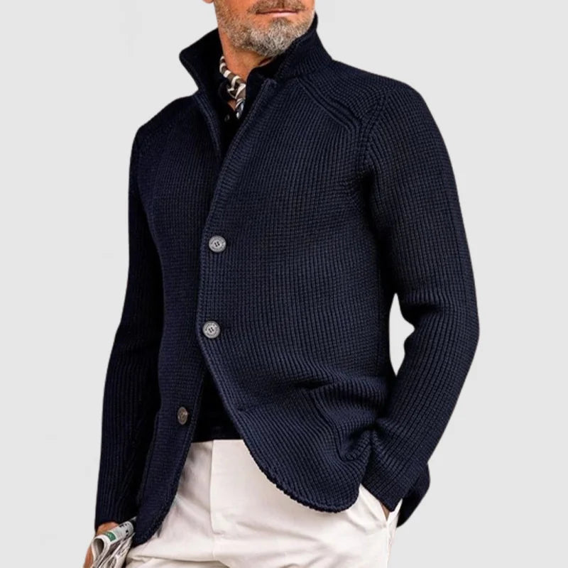 Men’s Wool Knit Cardigan Jacket for Winter