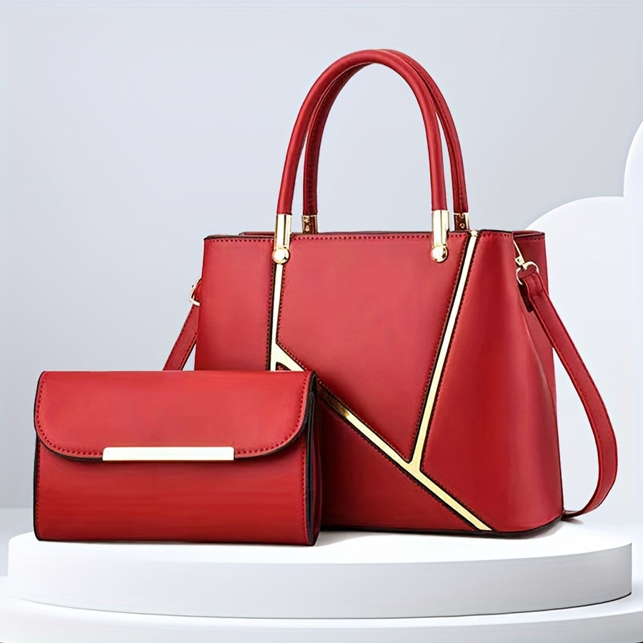 Women’s Leather Handbag and Wallet Set for Winter