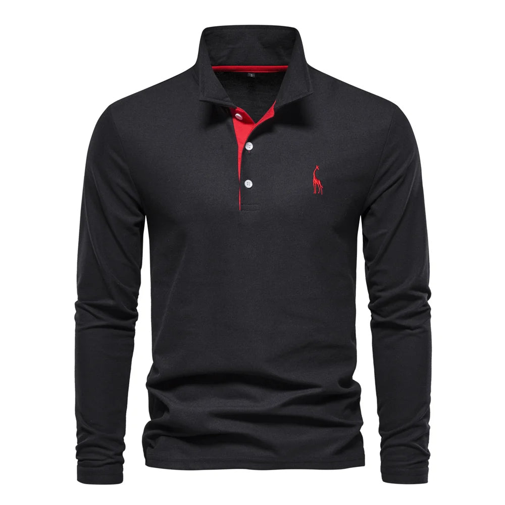 Men’s Long Sleeve Polo Shirt | Designer