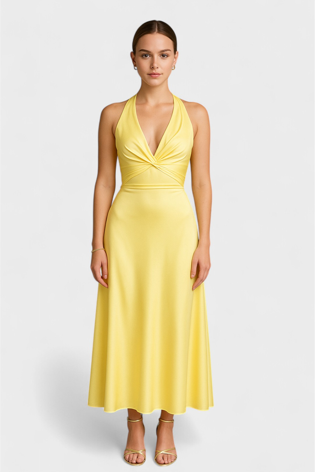 Women’s Twist-Front Halter Dress | Maxi