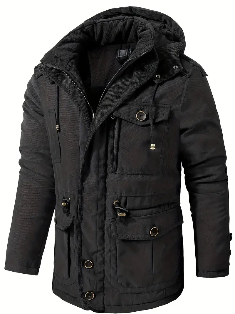 Bradley - Men's Warm Waterproof Winter Jacket with Fleece Lining