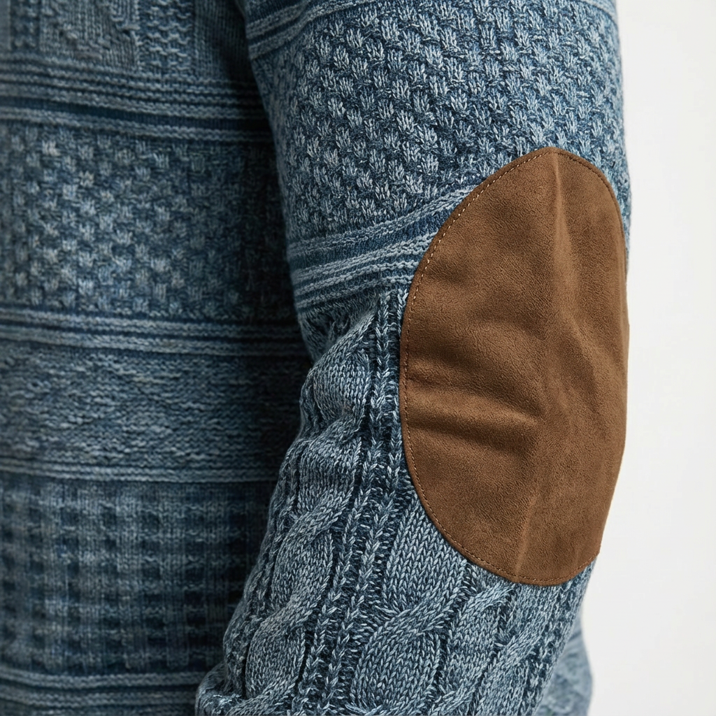 Men's Wool Zip Neck Knitted Jumper for Winter