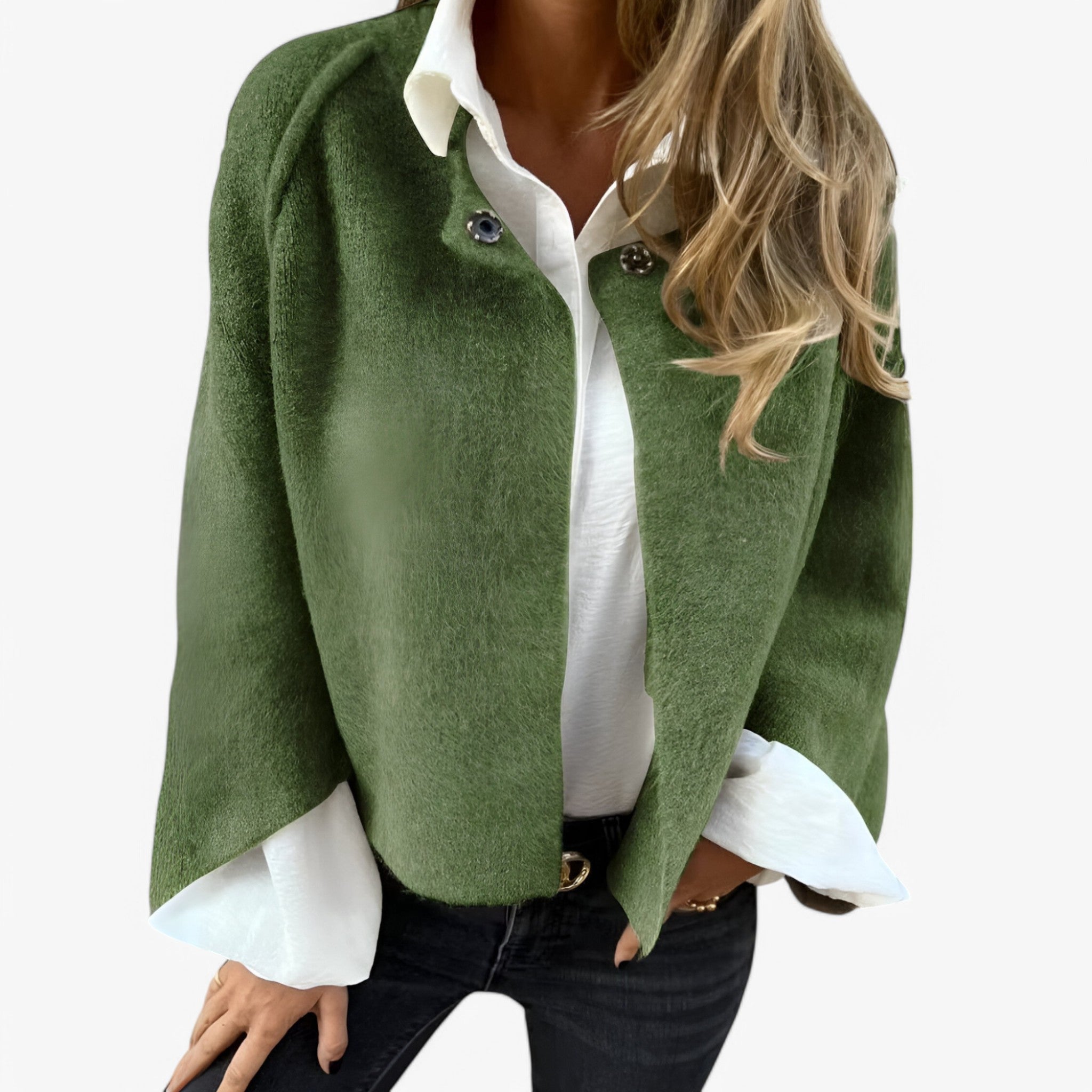 Women’s Wool Blend Short Jacket for Winter