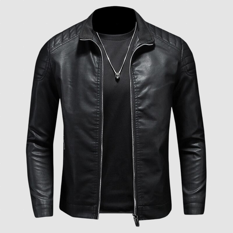 Men’s Lightweight Leather Jacket | Casual Leather Outerwear for Autumn