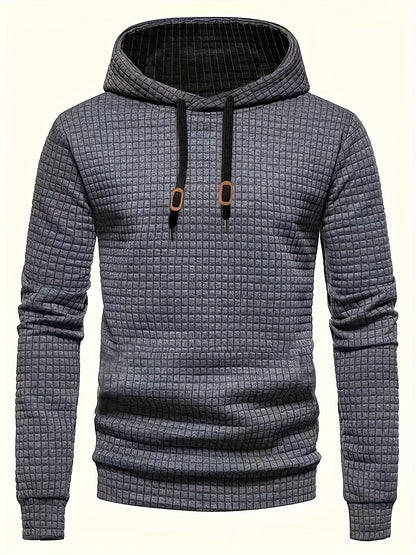 Men's Textured Waffle Hoodie - YZ8M3N5