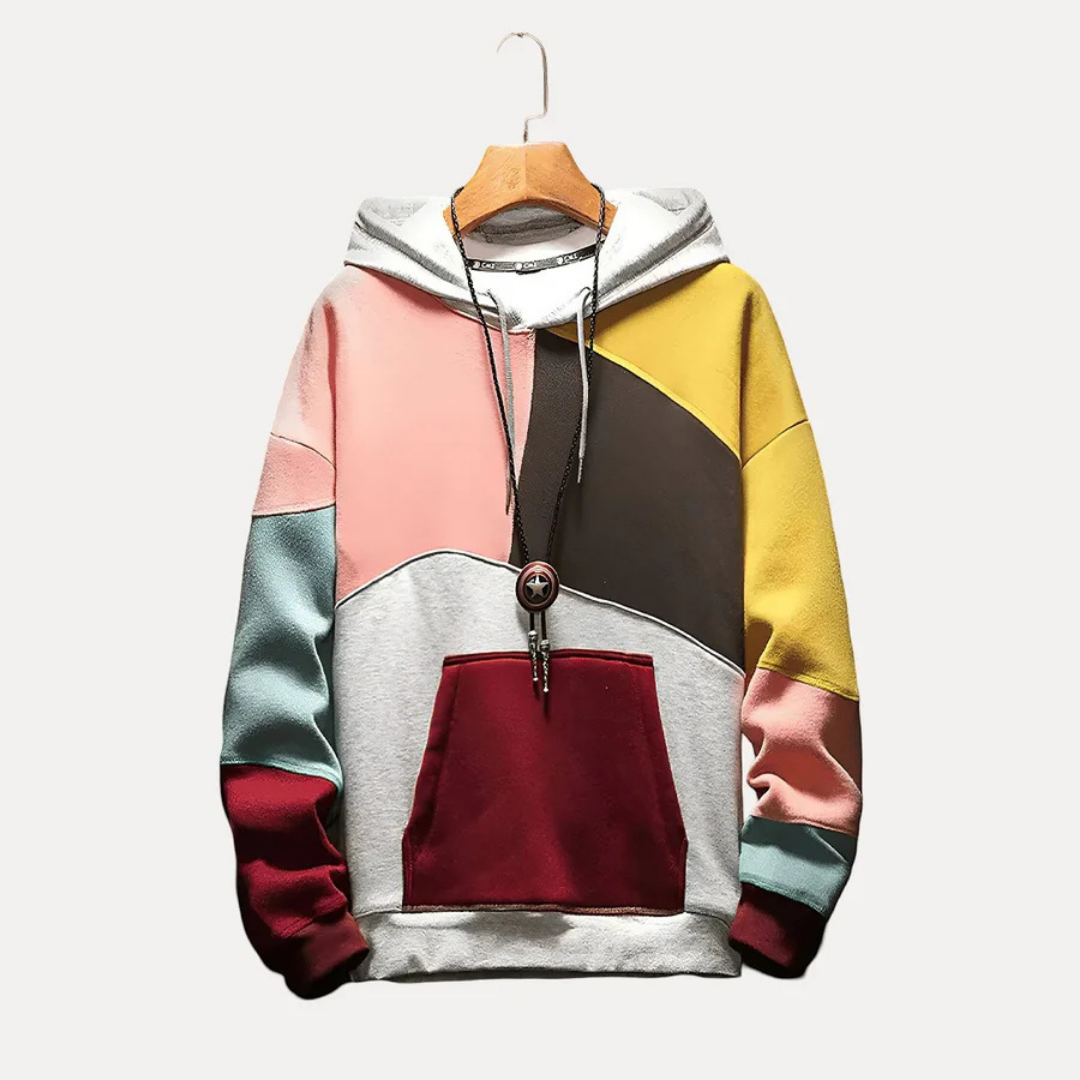 Men’s Longline Colour Block Hoodie | Casual