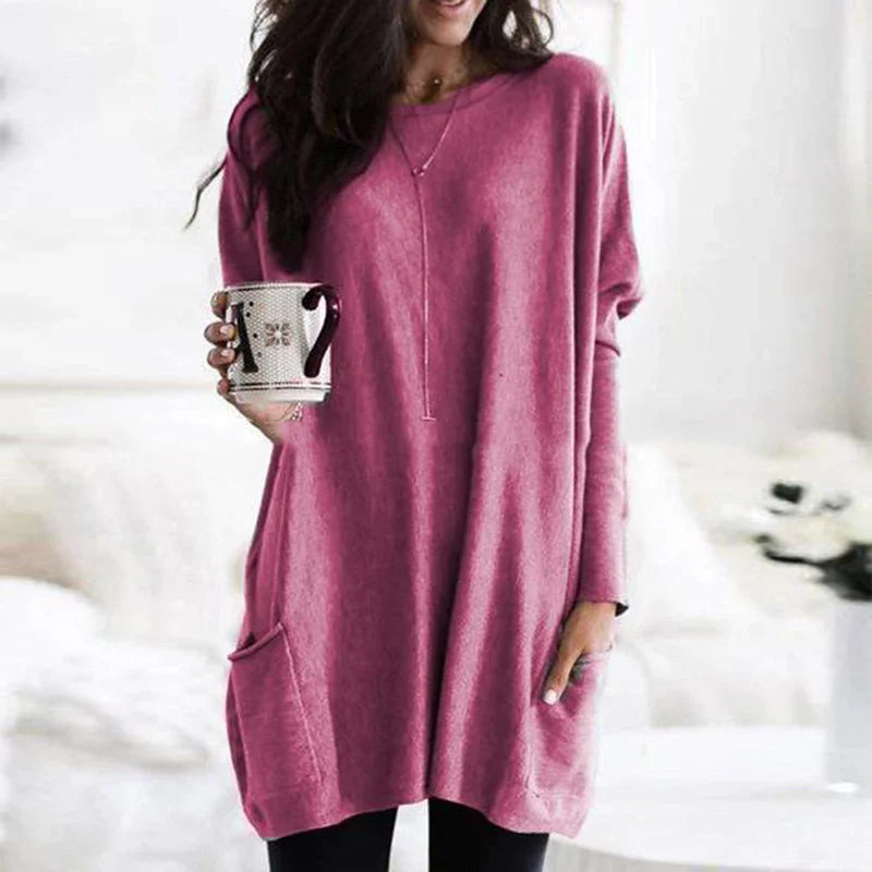 Women's Cotton Knit Jumper Dress for Winter