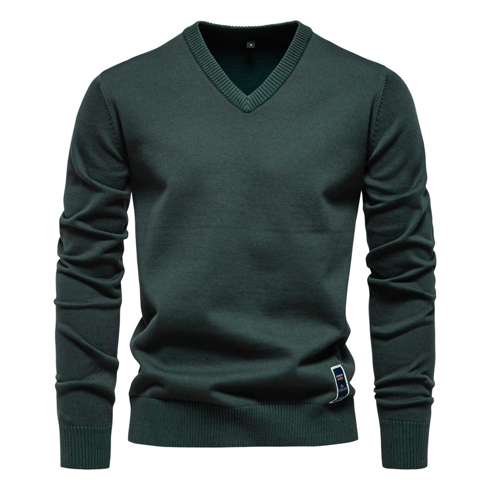 Men’s Wool V Neck Jumper for Winter Everyday Wear