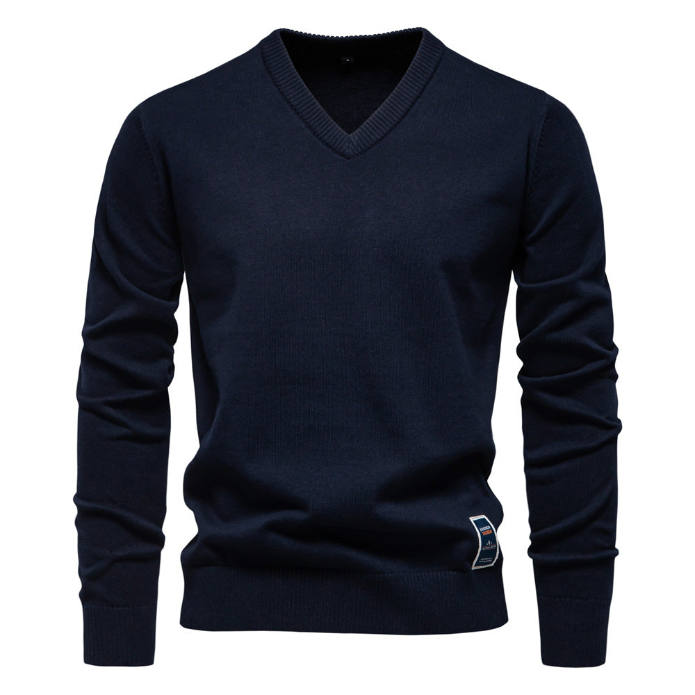 Men’s Wool V Neck Jumper for Winter Everyday Wear