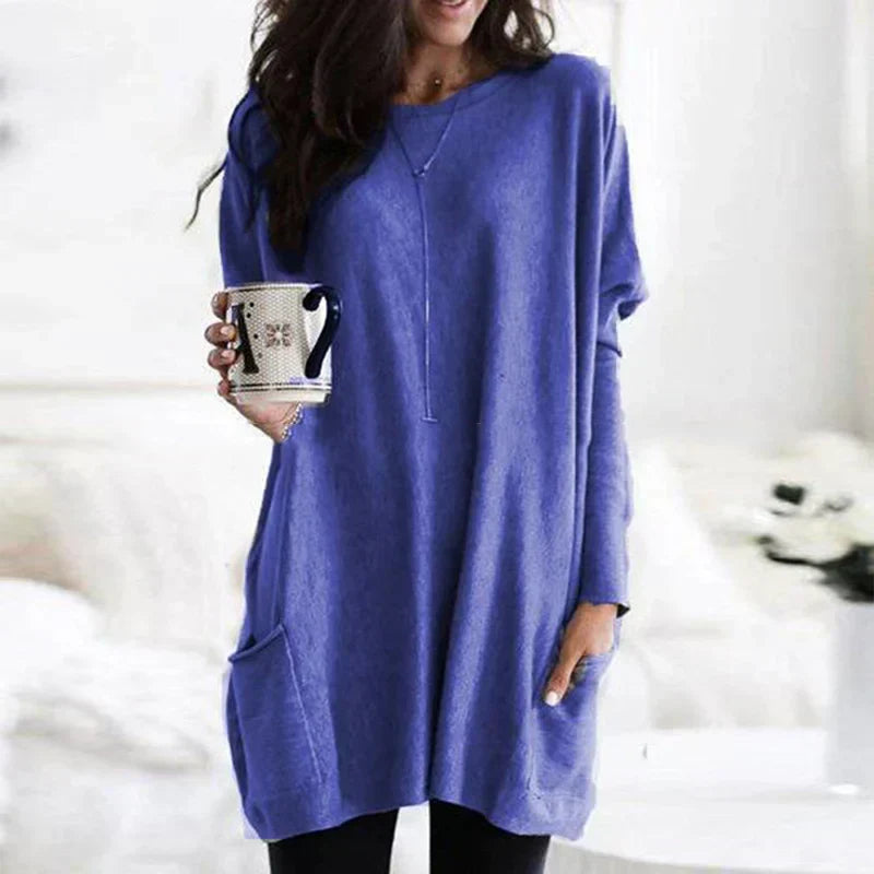Women's Cotton Knit Jumper Dress for Winter