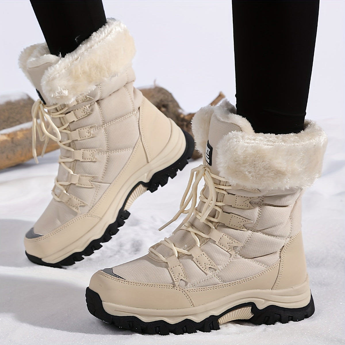 Women’s Winter Snow Boots with Fleece Lining for Cold Weather