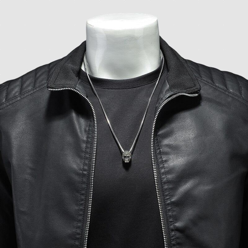 Men’s Lightweight Leather Jacket | Casual Leather Outerwear for Autumn