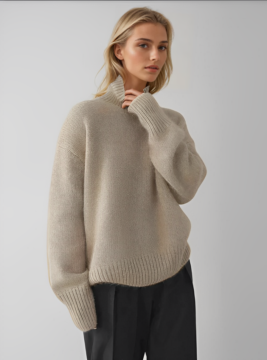 Women’s Merino Wool Turtleneck Knit Jumper for Winter