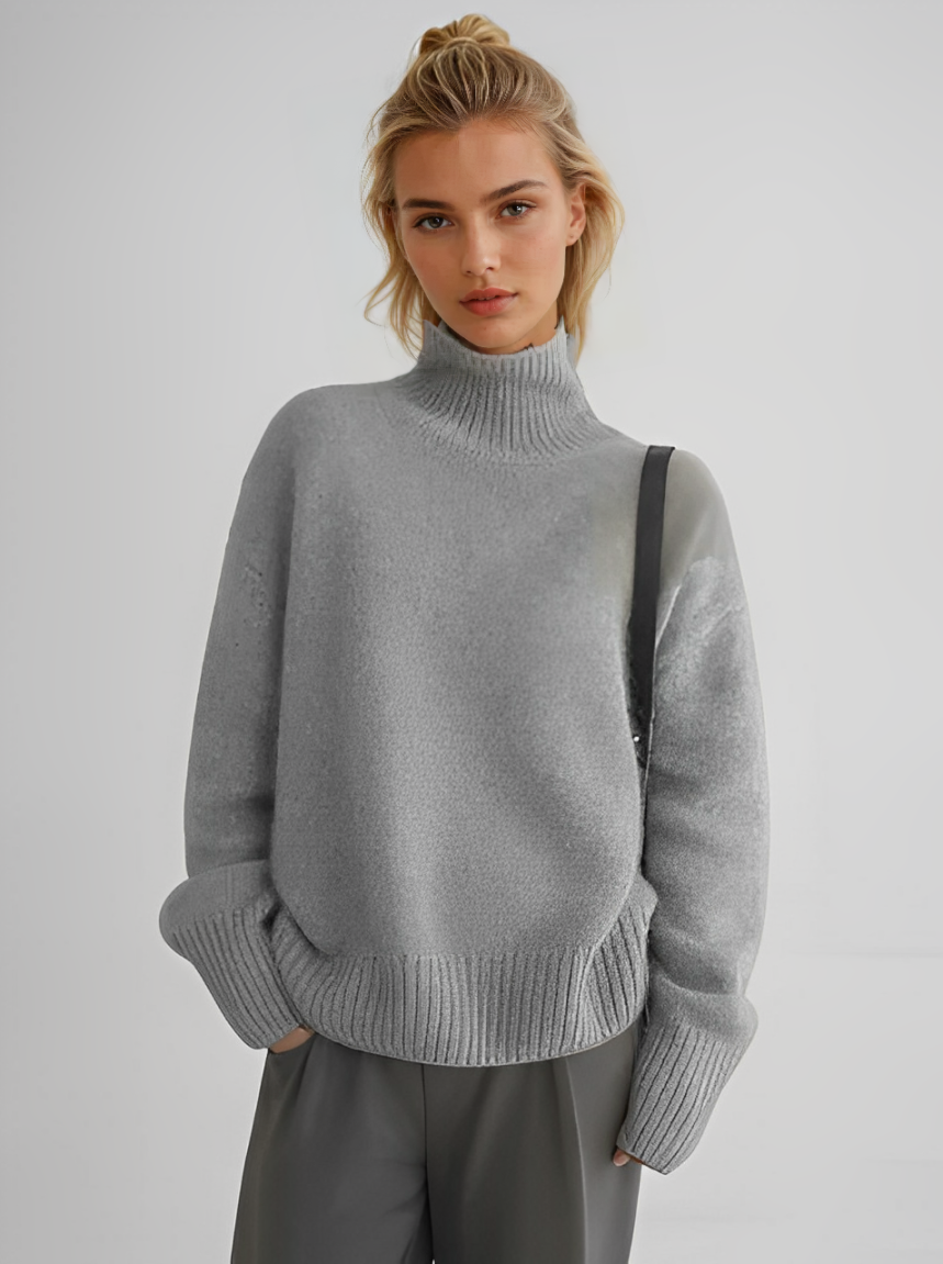 Women’s Merino Wool Turtleneck Knit Jumper for Winter