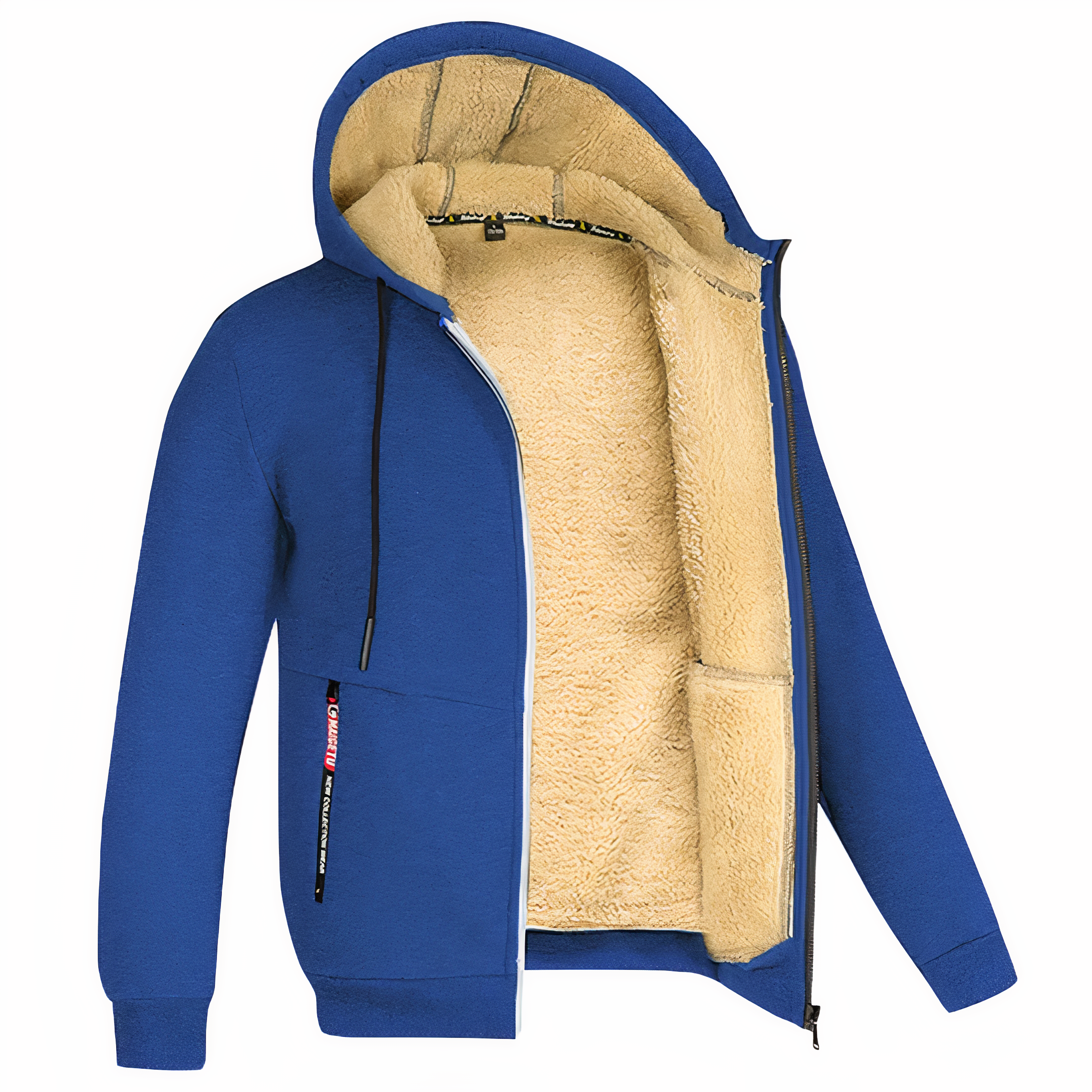 Men's Fleece Lined Zip Hoodie for Winter