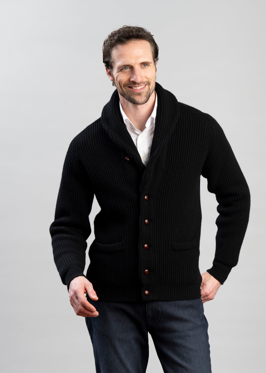 Men’s Wool Knit Cardigan for Winter