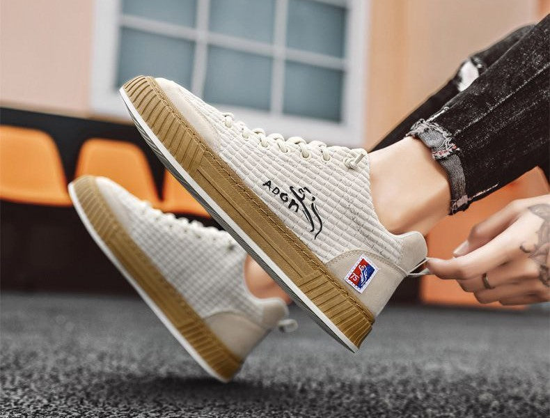 Men’s Casual Canvas Trainers with Cushioned Sole for Winter Wear