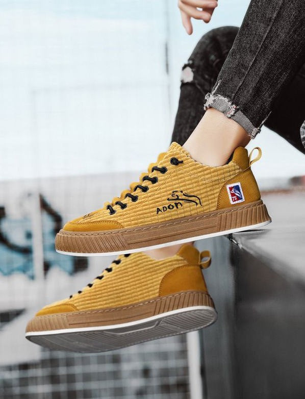 Men’s Casual Canvas Trainers with Cushioned Sole for Winter Wear