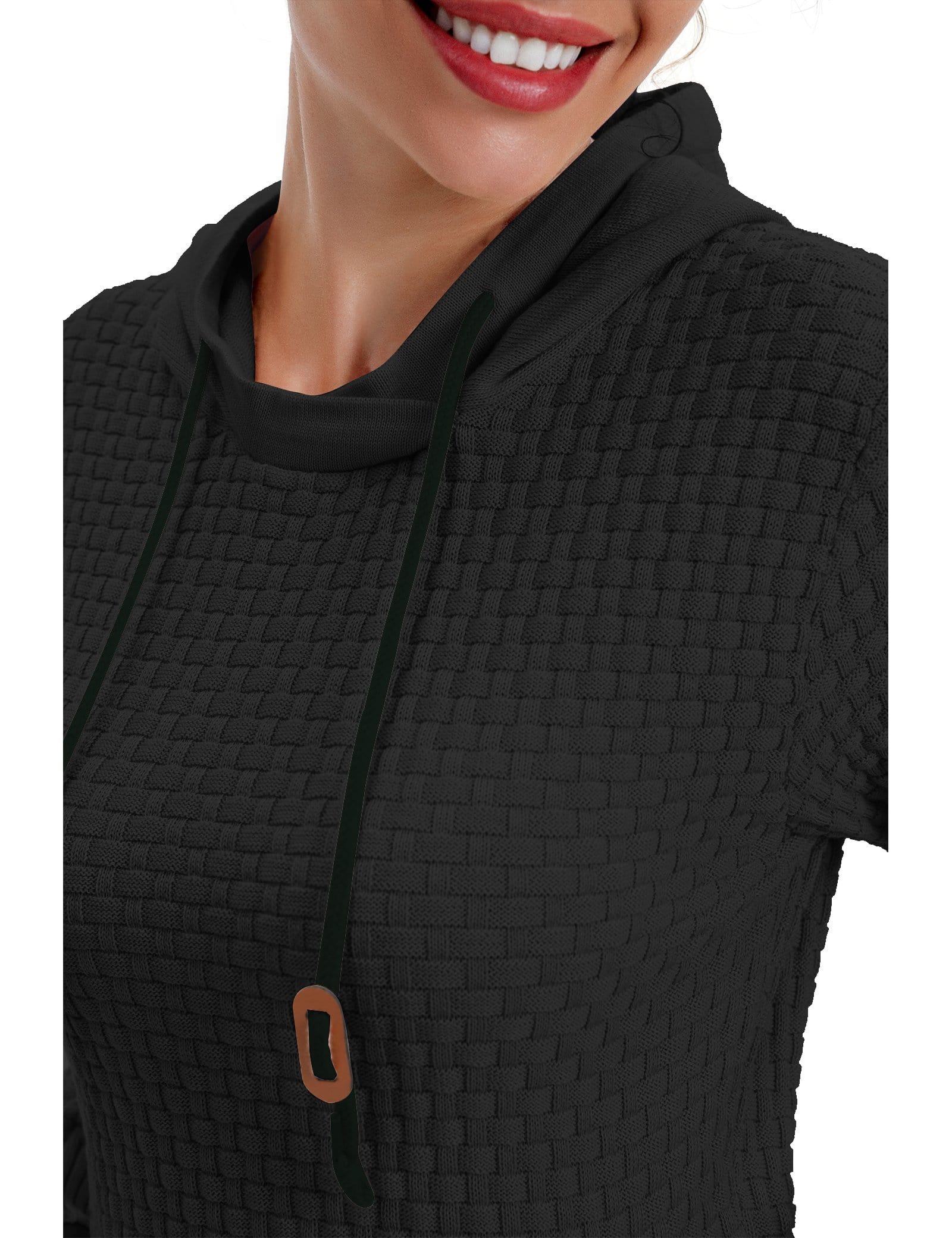 Women’s Knitted Hoodie Cotton Blend Warm Winter Jumper