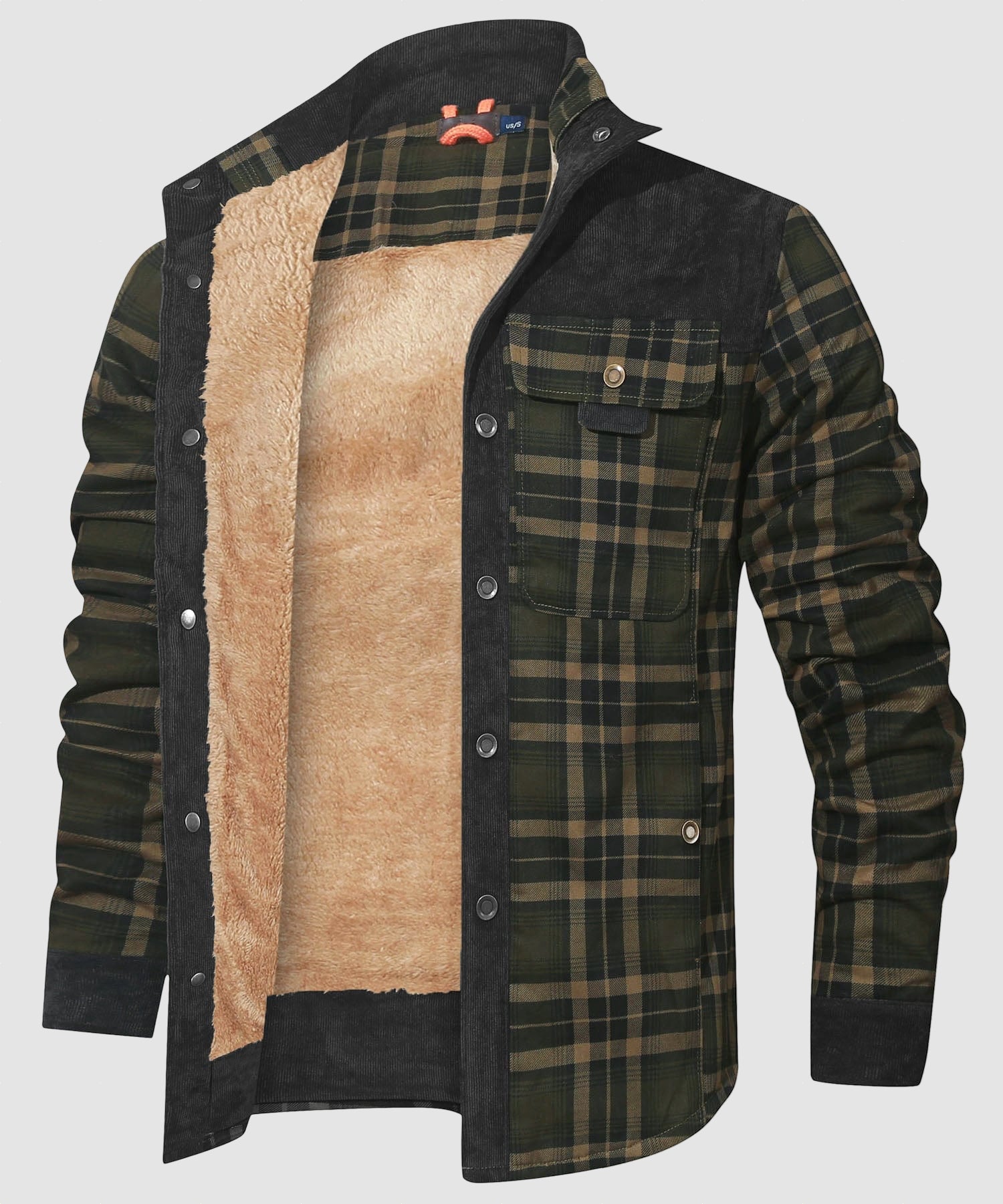 Men’s Fleece Lined Shirt Jacket for Winter