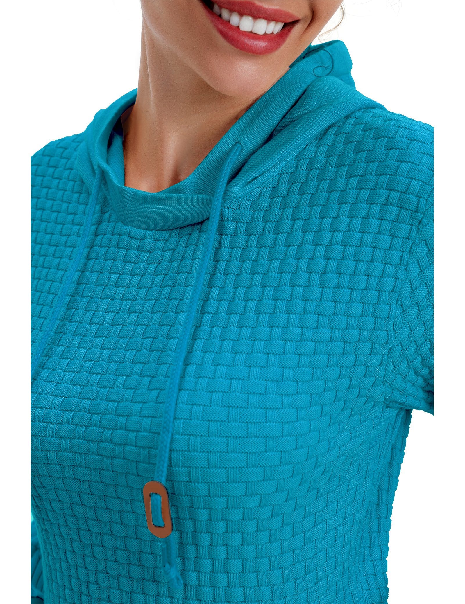 Women’s Knitted Hoodie Cotton Blend Warm Winter Jumper