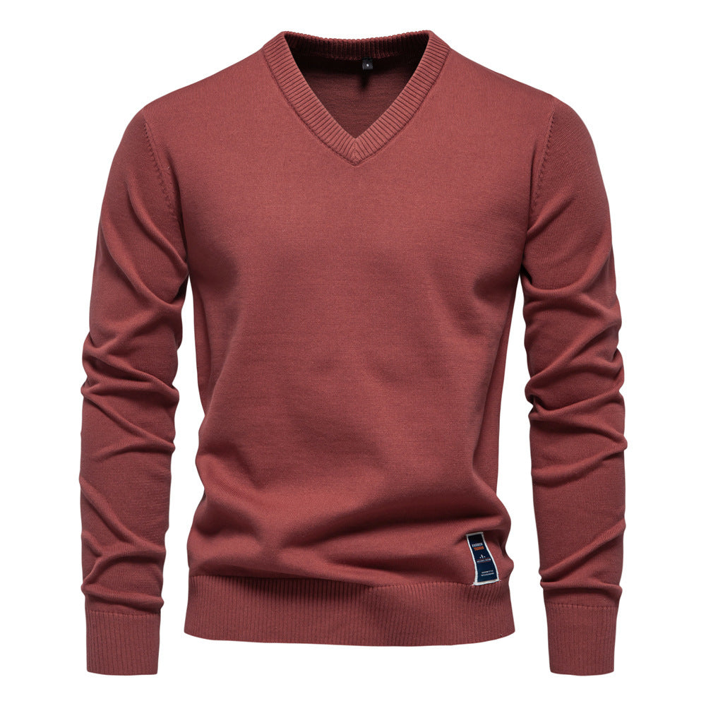 Men’s Wool V Neck Jumper for Winter Everyday Wear