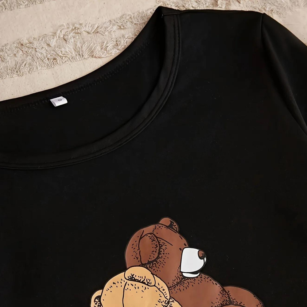 Women’s Plaid Bear Pyjama Set | Long Sleeve