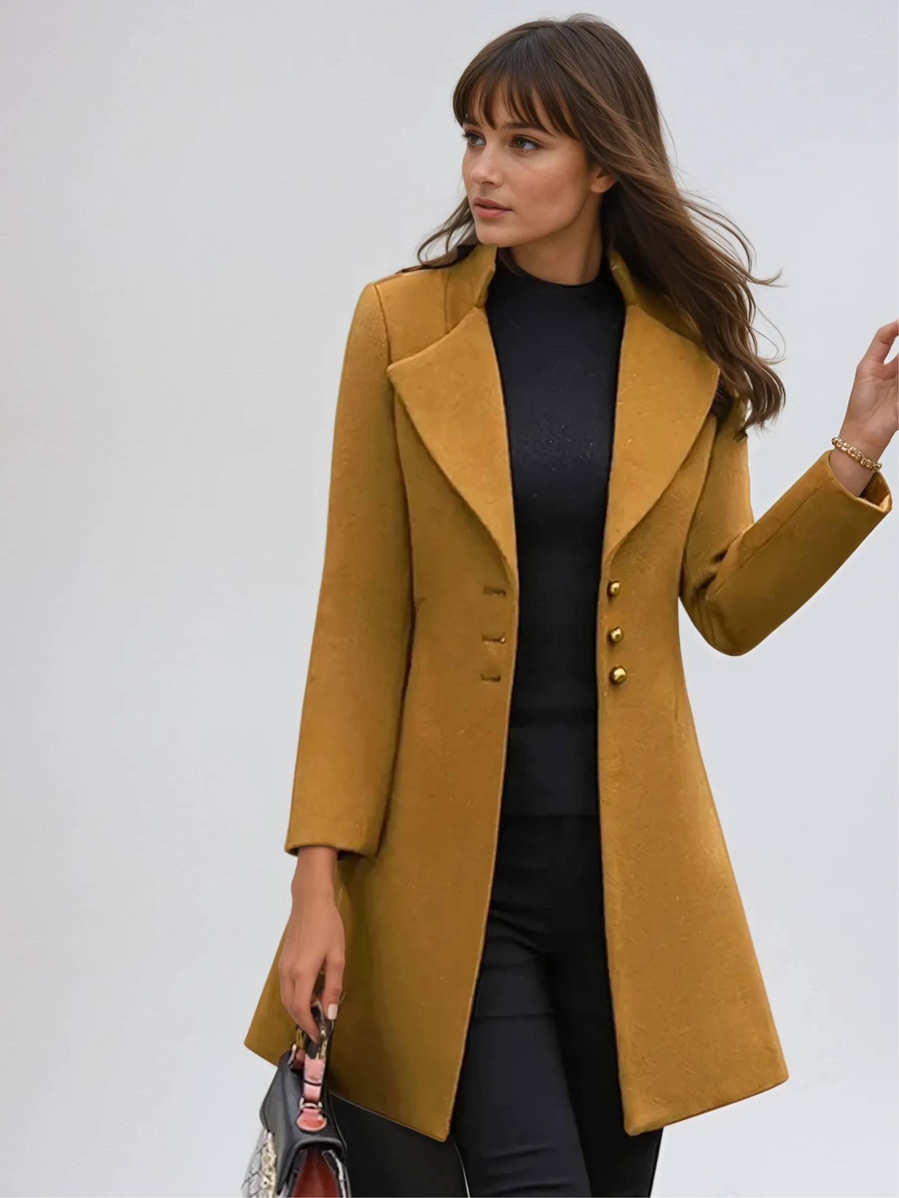 Women's Wool Blend Long Winter Coat