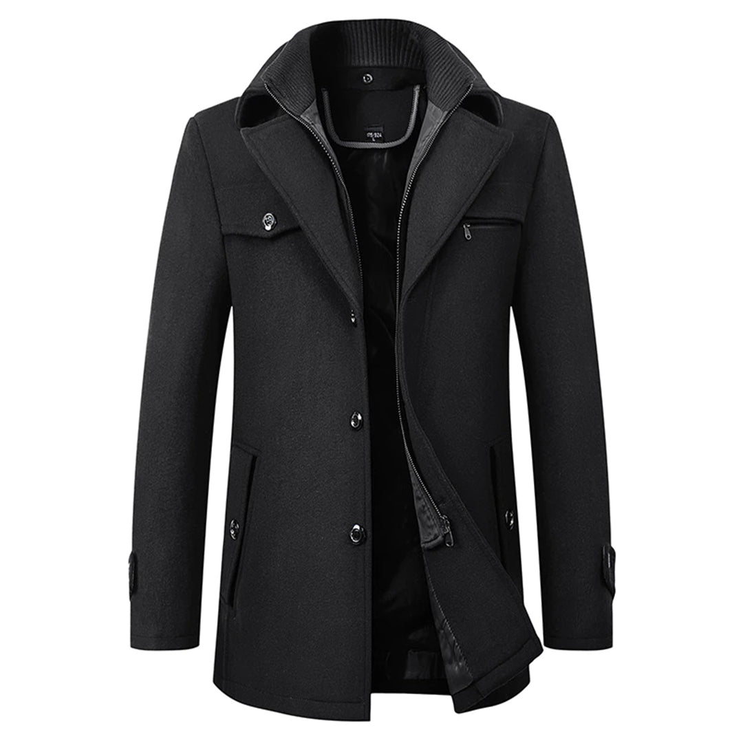 Men's Extended Winter Jacket Crafted from Wool 4D2F6H8J3