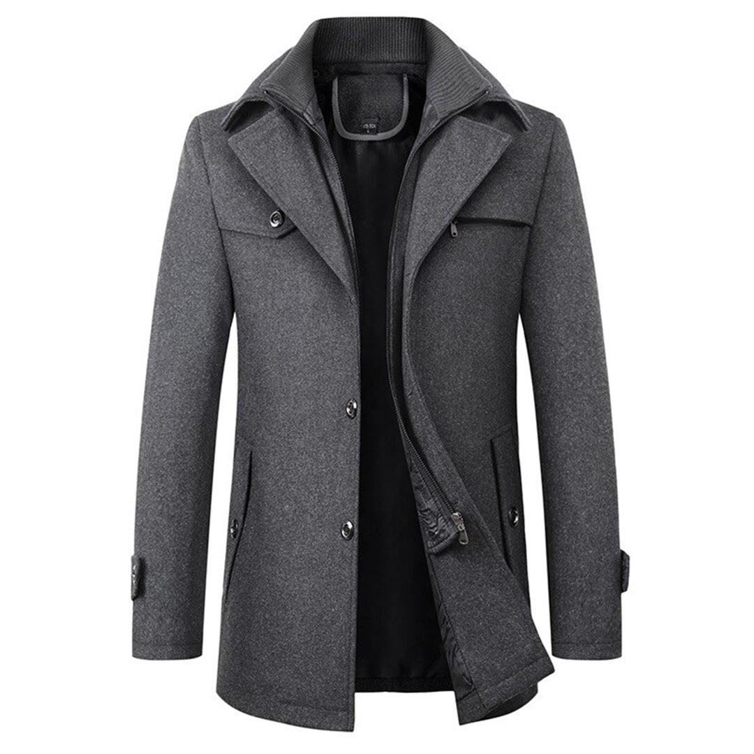 Men's Extended Winter Jacket Crafted from Wool 4D2F6H8J3