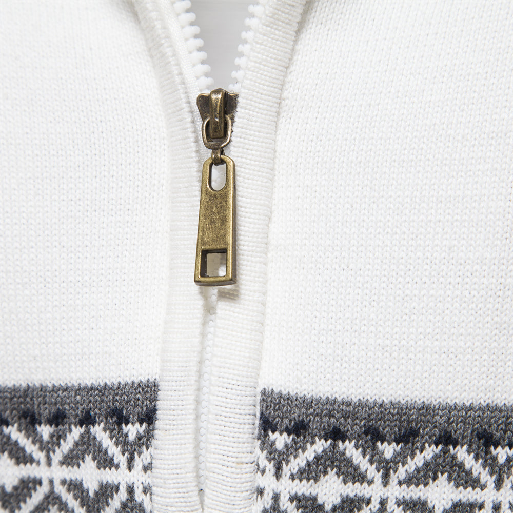 Men’s Wool Half Zip Knit Jumper for Winter