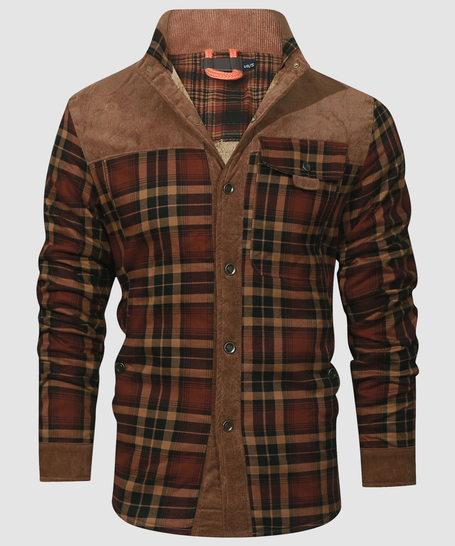 Men’s Fleece Lined Shirt Jacket for Winter