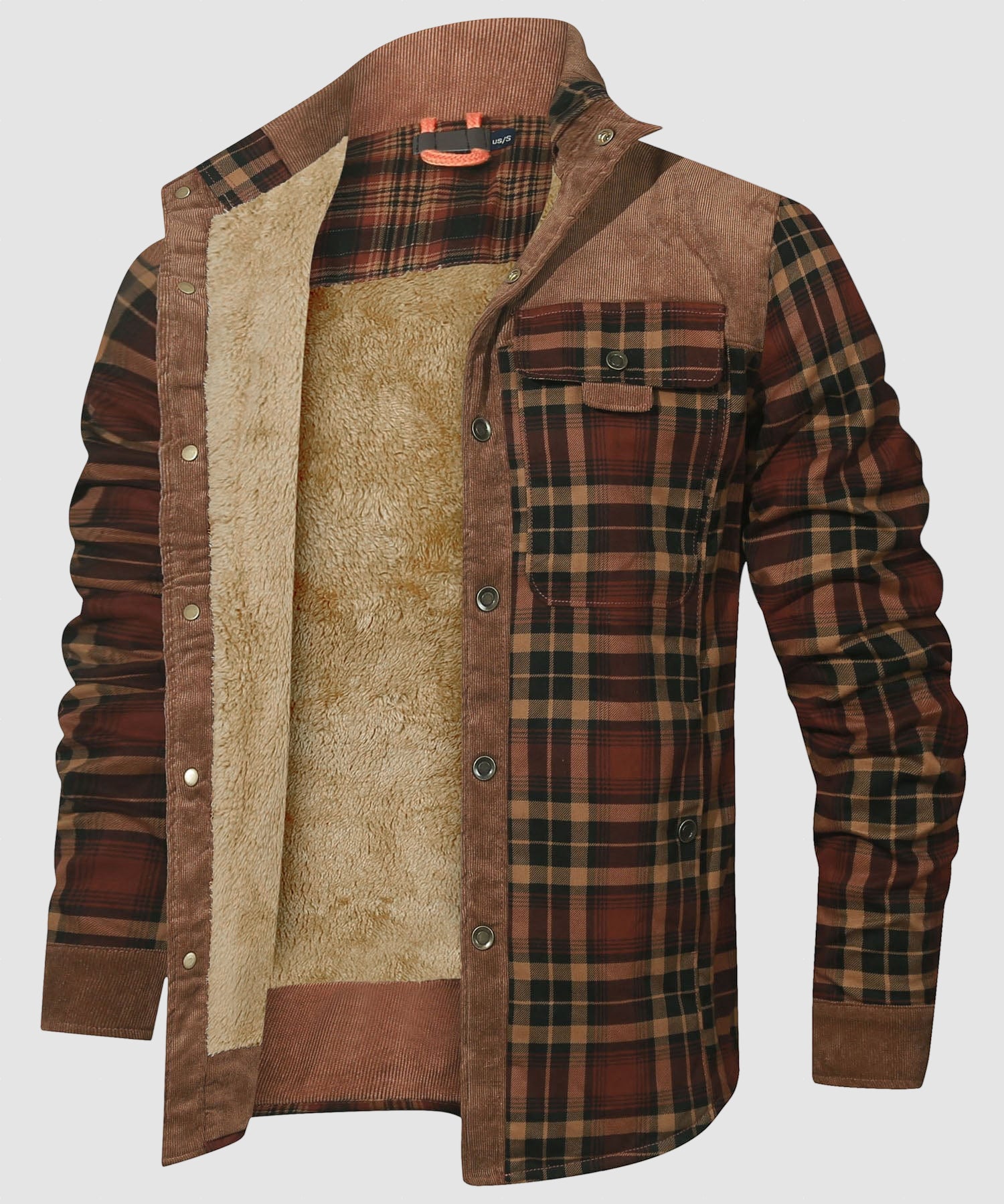 Men’s Fleece Lined Shirt Jacket for Winter