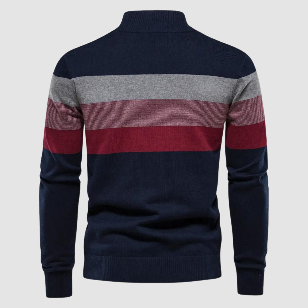Men’s Winter Knit Jumper | Warm Wool-Blend Half-Zip Sweater
