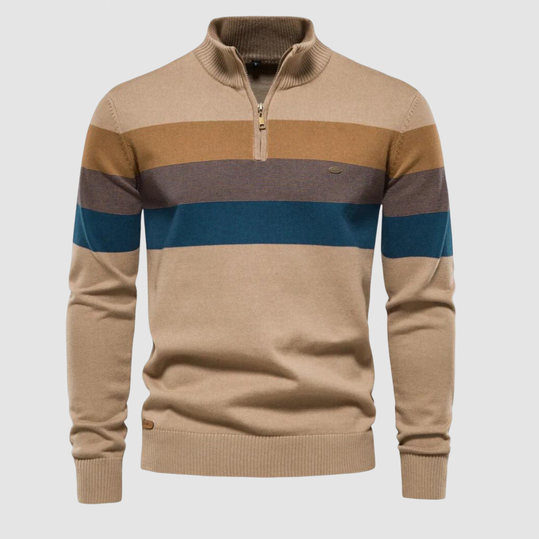 Men’s Winter Knit Jumper | Warm Wool-Blend Half-Zip Sweater