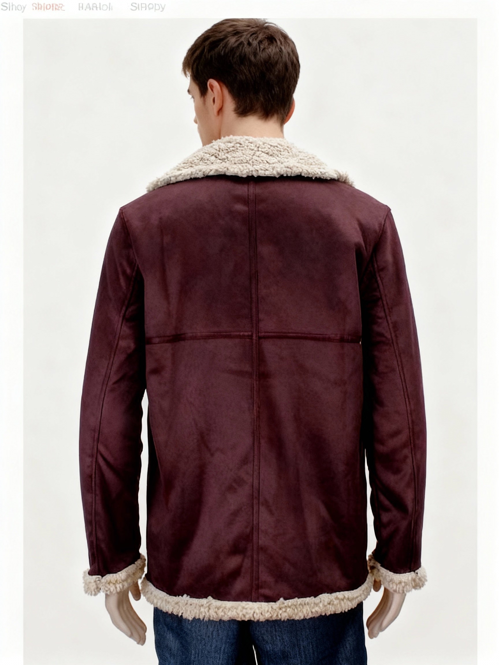 Men’s Shearling Leather Jacket for Winter
