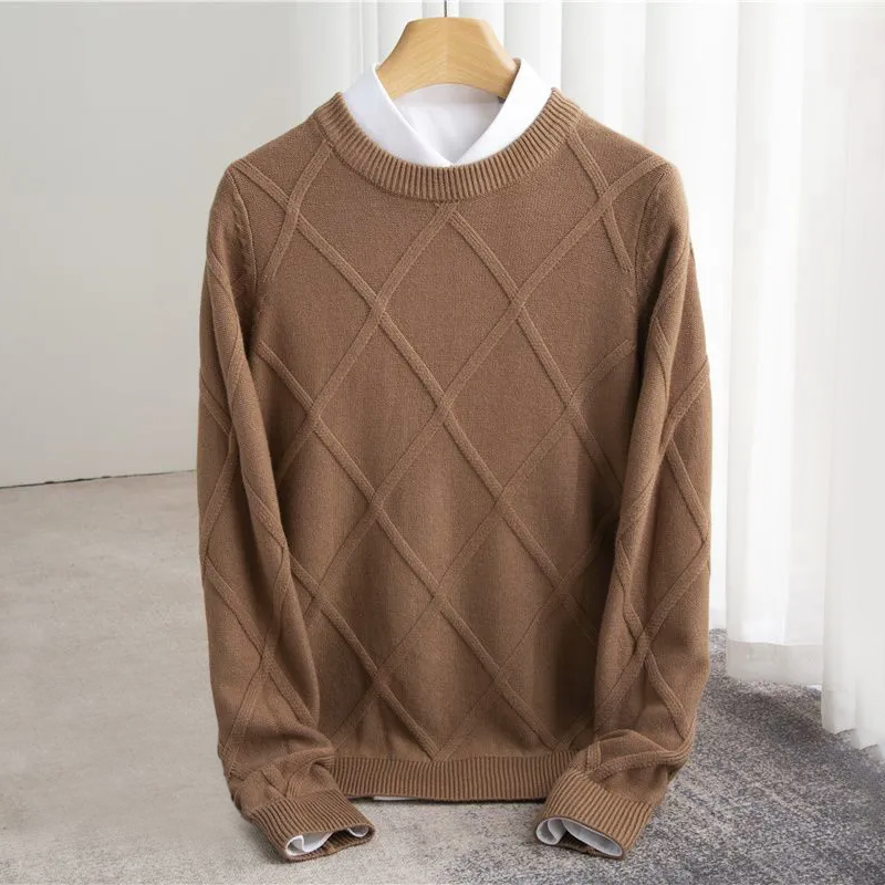 Men’s Merino Wool Knit Jumper for Winter