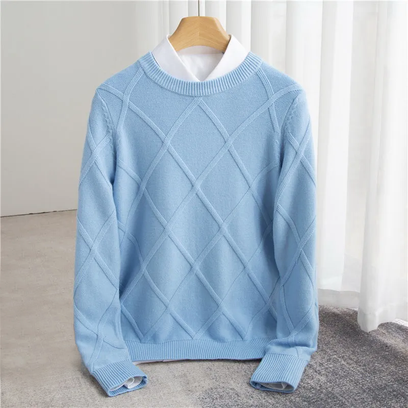 Men’s Merino Wool Knit Jumper for Winter