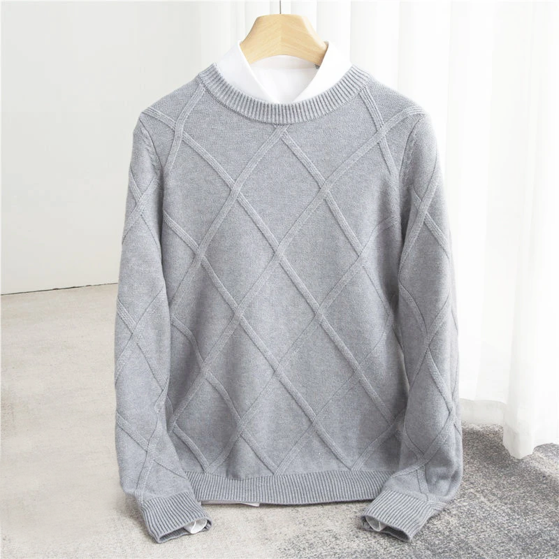 Men’s Merino Wool Knit Jumper for Winter
