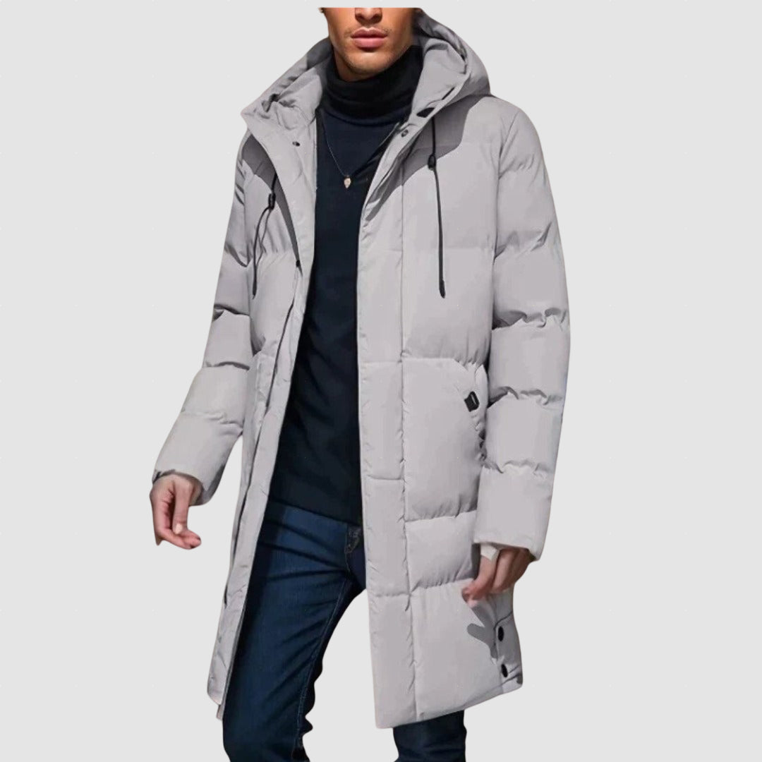 Men’s Long Down Puffer Coat for Winter